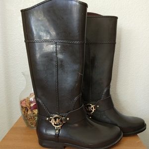 Michael Kors Fulton Harness Tall Rain boot 8